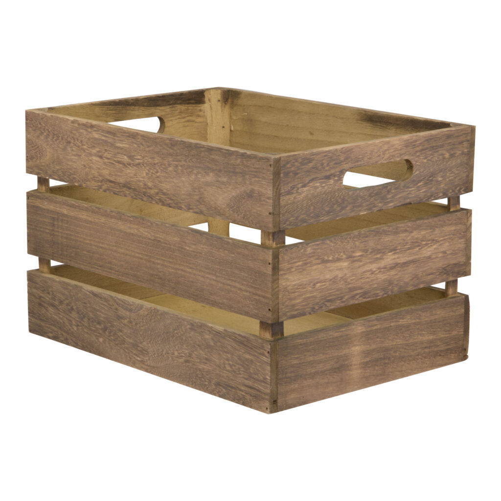 Securit® Crates - Counter Top Vintage Wooden Menu Crate - HL Display ...